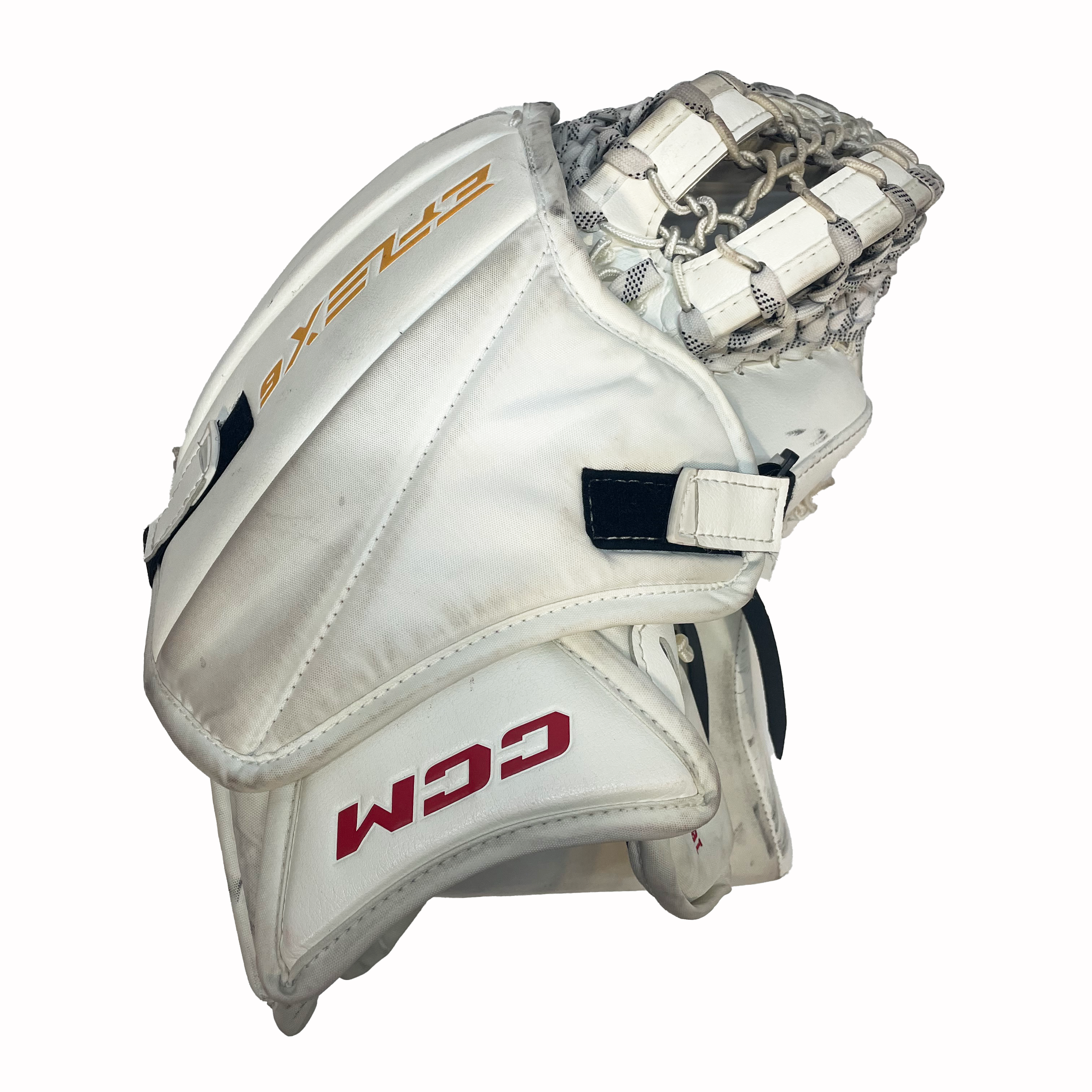 CCM Extreme Flex 6 - Ensemble complet de gardien de but senior AHL Pro Stock d'occasion (blanc/rouge)